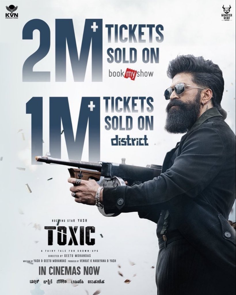 toxicYashfc's tweet photo. Top 10 Movies Worldwide Collection of Indian films in 2026 !!

1. #D2- ₹1813 cr 
2. #Border2 - ₹450 cr
3. #Peddi - ₹341 cr
4. #Jn- ₹324 cr
5. #Karuppu - ₹310 cr
6. #Toxic - ₹304 cr
7. #Msg- ₹301 cr
8. #Bhootbangla - ₹270 cr
9. #Drishyam3 - ₹239 cr
10. #Vaazha2 - ₹235 cr https://t.co/M9cecBkWx6