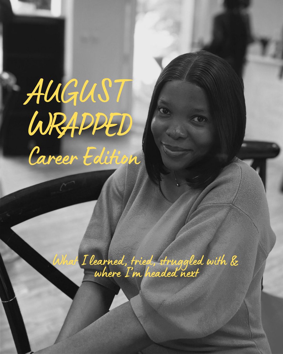 jenoriah's tweet photo. August made me think a lot about work, growth and how much our careers can change when we keep learning.

So I wrote about it 🫶🏽

August Wrapped: Career Edition
New on The Margin Notes.

Read on Substack⁠

https://t.co/TYIY5U23kk https://t.co/V8sOTc4Kkv