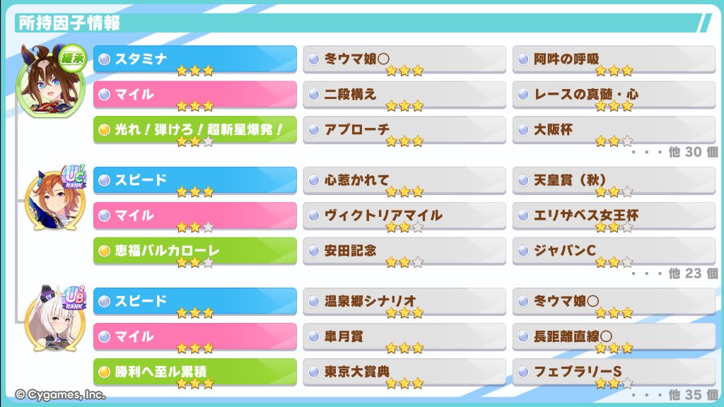 Ragna07NK's tweet photo. フォローしてくださる方が増えてきたので…
代表ウマ娘などいろいろと更新したのでよかったら使ってみてください。

#ウマ娘
#ウマ娘フレンド募集 https://t.co/ciBVgJc6sL