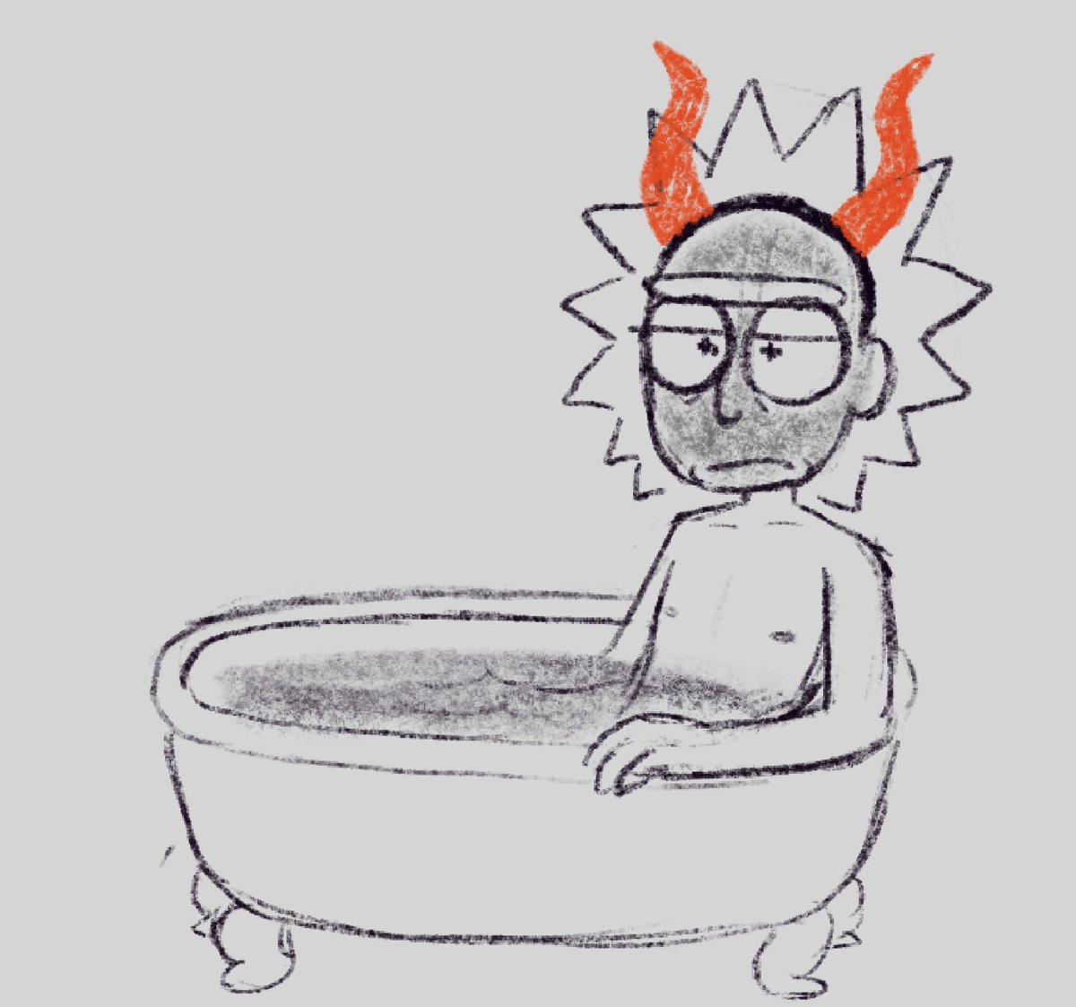 numbersmorty's tweet photo. rick sanchez sharpie bath https://t.co/Z1gdeb3jam