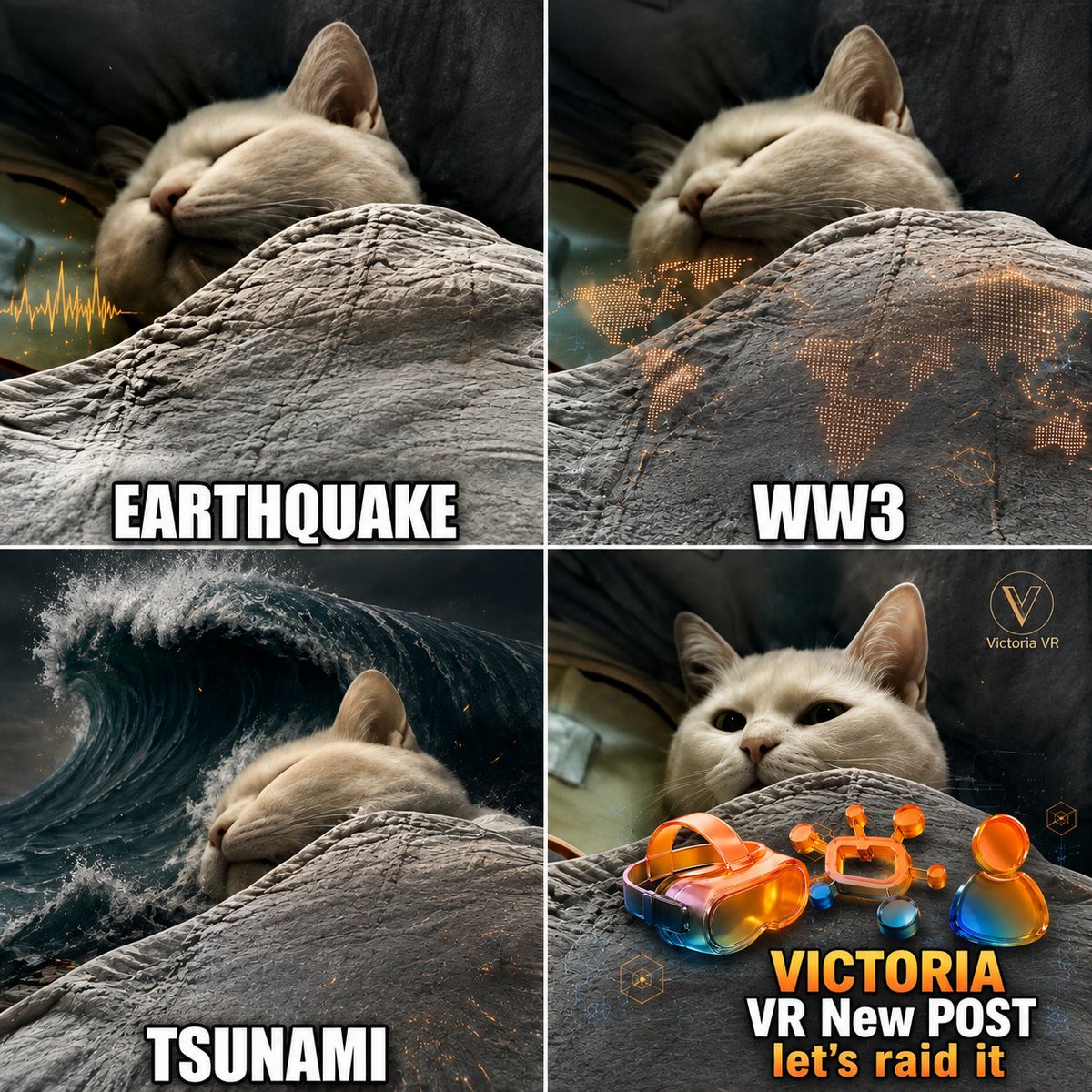 Drdooms2's tweet photo. Me: Wake me up when something important happens

Earthquake ❌
WW3 ❌
Tsunami ❌
#VictoriaVR new post ✅

Me: Lets Ride

I have only one emergency alarm

.........VICTORIA VR POST..............

PEOPLE WAKE UP FOR DISASTERS
MY PRIORITY IS @VictoriaVR https://t.co/m8RVbVLU4e