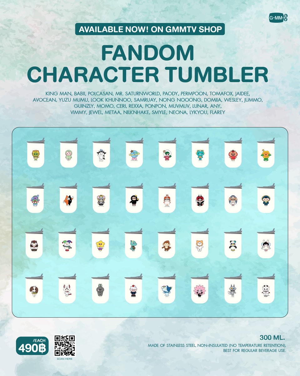 GmmtvShop's tweet photo. AVAILABLE NOW! GMMTV FANDOM CHARACTER TUMBLER ON GMMTV SHOP

สั่งซื้อที่นี่ / Order Here
https://t.co/Rct06RPUFx

#GMMTV https://t.co/hYdWhDK2Wa