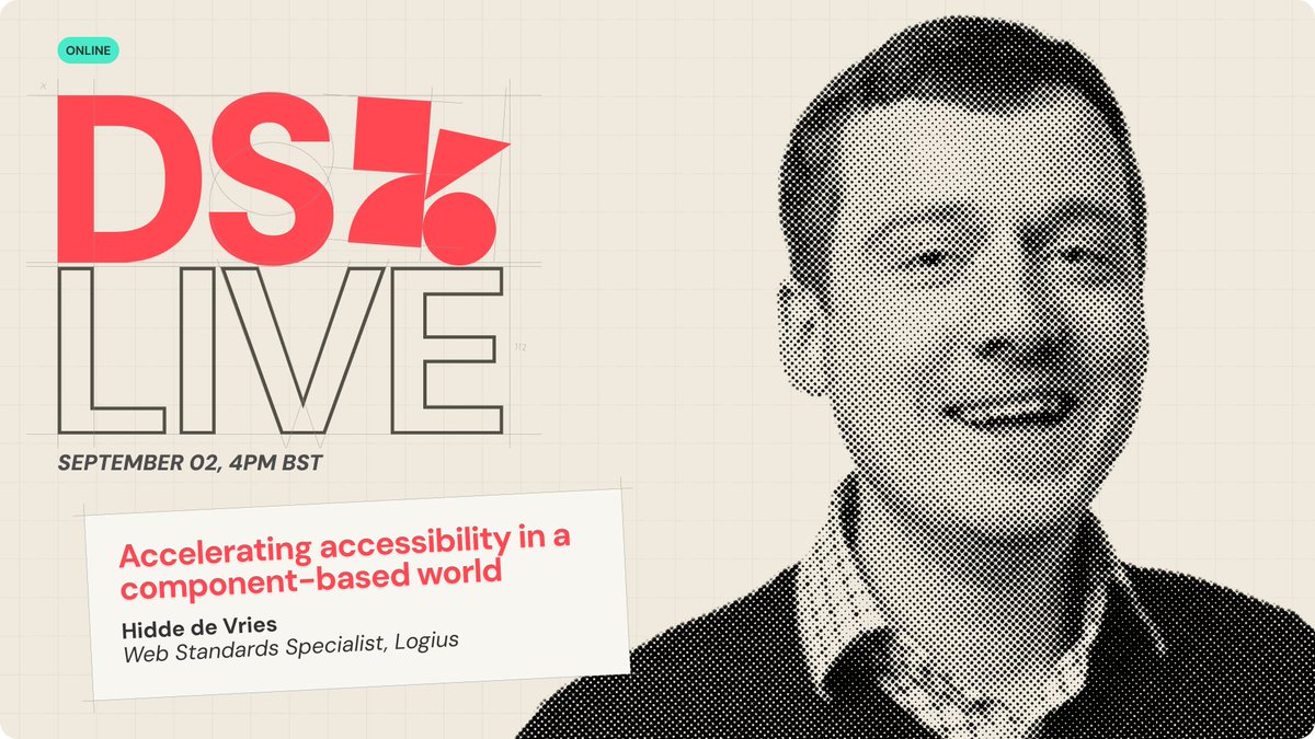 zeroheight's tweet photo. Have you registered for tomorrow’s DS Live webinar?

Join accessibility expert Hidde de Vries as he shares practical strategies for baking accessibility into components, helping teams build more inclusive experiences by default.

📅Weds 2nd Sept / 4pm BST

https://t.co/V6y1466G8X https://t.co/Ll736IHXhc