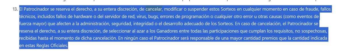 iPraxed's tweet photo. Microsoft Rewards, a través de una solicitud de ayuda, y tampoco recibo respuesta hasta el día de hoy.

Además, en las bases de sorteos anteriores, de Xbox y aplicables de Microsoft Rewards, la cancelación involucra lo siguiente: https://t.co/ysBKOLQfd2