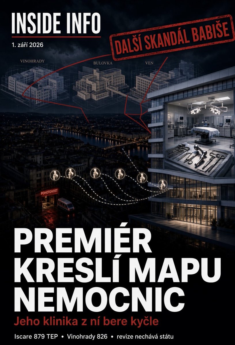 jirilobkowicz1's tweet photo. PREMIÉR KRESLÍ MAPU PRAŽSKÝCH NEMOCNIC. JEHO KLINIKA Z NÍ BERE KYČLE.

Praha má zdravotnický střet zájmů, o kterém se mluví překvapivě málo.

Iscare patří přes FutureLife, Hartenberg a SynBiol do vlastnické struktury Andreje Babiše. A z malé soukromé kliniky se stal významný hráč v plánované chirurgii.

Čísla Národního registru kloubních náhrad jsou pozoruhodná.

V roce 2019 Iscare neprovedla ani jednu totální endoprotézu. V roce 2024 už 879.

Pro srovnání: Vinohrady 826, Hradec Králové 701, Bulovka 1194, Motol 2413.

Ještě důležitější ale je, jaké operace Iscare dělá.

Z 879 výkonů bylo 458 primárních kyčlí a 411 primárních kolen. Revize kyčle jedna. Revize kolene devět.

Tedy přibližně 1 % komplikovaných předělávek.

Ve velkých státních nemocnicích je jejich podíl násobně vyšší.

A tady začíná skutečný problém českého zdravotnictví.

Plánovaná náhrada kyčle, kolene, kýla nebo část jednodenní chirurgie jsou předvídatelné výkony. Pacienta lze objednat, připravit, operovat a propustit.

Státní fakultní nemocnice ale musí vedle toho držet urgent, polytraumata, infekce, komplikace, noční služby a drahé revizní operace.

Soukromá klinika proto může působit efektivněji.

A často skutečně efektivnější je.

Jenže má jiný úkol.

Samo o sobě na tom není nic špatného. Soukromé zdravotnictví potřebujeme a pacient, který místo roku čeká na kyčel několik měsíců, má dobrý důvod být spokojený.

Problém vzniká ve chvíli, kdy majitel takové kliniky stojí zároveň v čele vlády.

Andrej Babiš se dnes osobně angažuje v přestavbě sítě pražských fakultních nemocnic – Vinohrad, Bulovky a VFN. Rozhoduje se, kde budou jednotlivé obory, co se bude slučovat, co přesouvat a jak bude vypadat budoucí mapa zdravotnictví v hlavním městě.

A právě na stejném trhu působí jeho soukromá klinika.

To je podstata problému.

Nejde o to, že Iscare existuje.
Nejde ani o to, že vydělává.
Jde o to, že vlastník a regulátor se potkávají v jedné osobě.

Pokud budou státní nemocnice postupně přicházet o dobře plánovatelné a ekonomicky zajímavé výkony, zatímco jim zůstanou urgentní případy, komplikace a nejnákladnější medicína, účet nakonec zaplatí veřejný systém.

Střet zájmů totiž nemusí vypadat jako obálka, veřejná zakázka nebo evropská dotace.

Může vypadat jako moderní klinika, krátká čekací doba a perfektně fungující operační sál.

A právě proto je mnohem obtížnější ho veřejnosti vysvětlit.

Člověk, který vlastní významného hráče plánované chirurgie, by zároveň neměl držet tužku, kterou se překresluje mapa jeho státní konkurence.

Celý text a podrobná čísla jsou na mém FB.