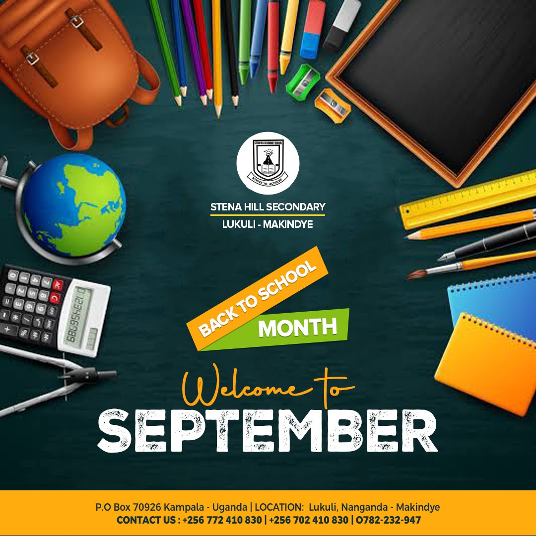 StenaSchoolUg's tweet photo. HELLO SEPTEMBER! 🎒📚

A new month. A fresh start. A new journey of learning and growth.

It's back to school month! 🏫✨

#StenaSchools #HelloSeptember #BackToSchool https://t.co/PlzVAOUqr2