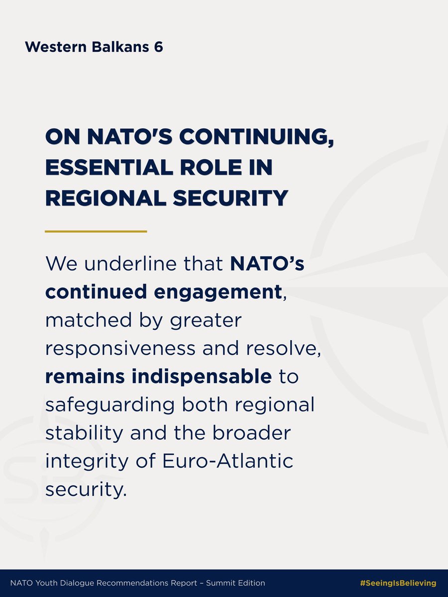 SIB_Global's tweet photo. Our ‘26 Report highlights a joint statement from WB6 Youth Leaders:

• Reaffirming @NATO’s essential role in WB6 security and calling on the Alliance to move beyond status-quo management toward proactive &amp; deeper regional partnerships.

Full statement: https://t.co/rfHAFHNlCA https://t.co/oSTA8jS28p