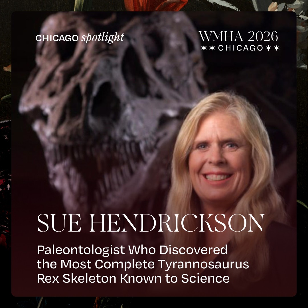 womenshistory's tweet photo. Sue Hendrickson is an explorer and fossil hunter who discovered the most complete Tyrannosaurus Rex skeleton ever found—named “Sue” in Hendrickson’s honor—now on display at Chicago's Field Museum. Learn more about our Women Making History Awards: https://t.co/ckp1paOdN2 #WMH26 https://t.co/MonLvTgCWx