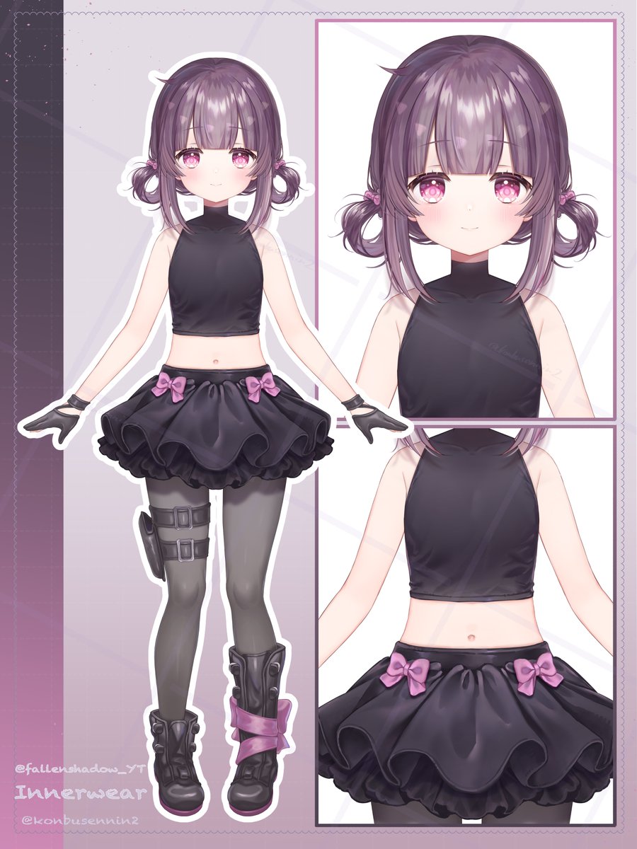konbusennin2's tweet photo. I was in charge of designing and creating the loops hairstyles, as well as making the Innerwear!💜
They’ve styled them so beautifully, so please do watch the livestream!✨

shadow-san🎀@fallenshadow_YT 
Base Art🍎@_rucaco_
Design☕️ @GiruteaCafe 
Live2D⚒️@Katloumi  (@iron_vertex) https://t.co/pQB4iOBm2Q