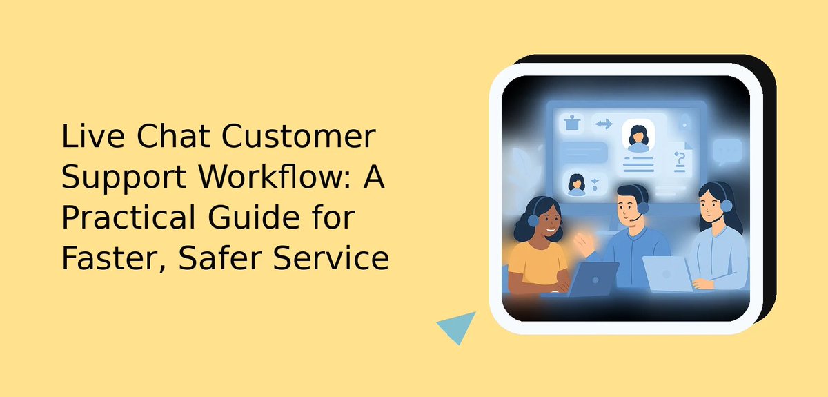 Chatwayapp's tweet photo. Build a faster, safer live chat support process with this practical workflow guide: https://t.co/QNX7jboTQG https://t.co/D7Q9mRh5VK