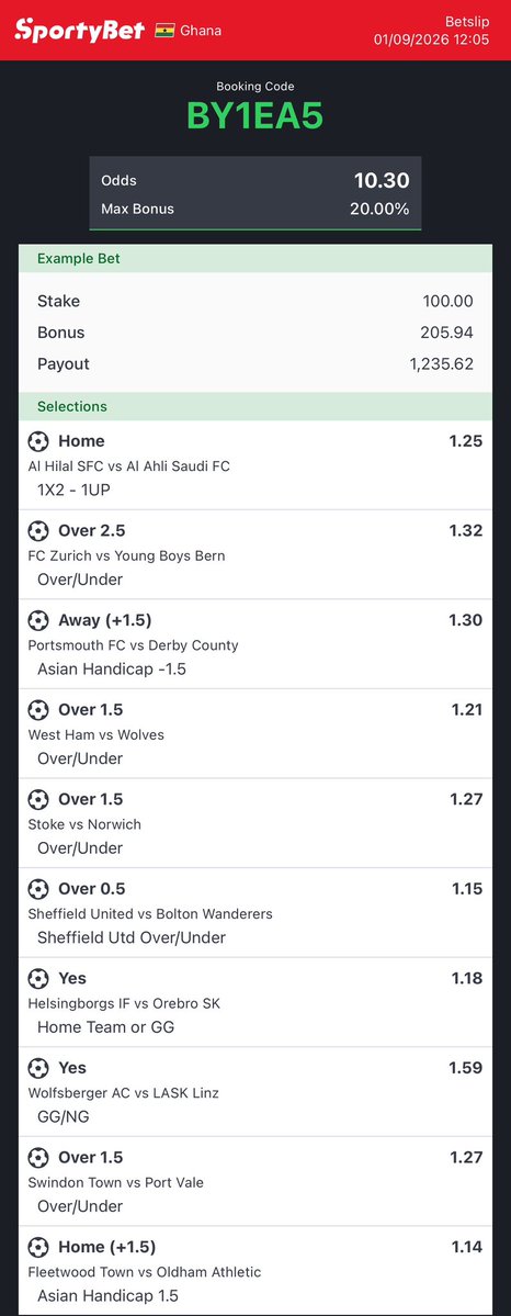 29_xhelo's tweet photo. 10 ODDS FOR THE DAY 🍯❤️

CODE - { BY1EA5 } 
good luck 🍀 https://t.co/BLPCou7B2Q