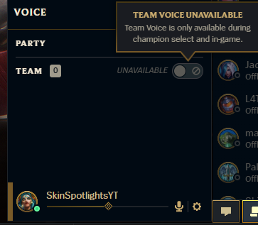 SkinSpotlights's tweet photo. Team Voice, Riot has been slowly adding more and more to it recently.  Last few PBEs riot integrated in VoiceMod and this PBE they've tied it to "Voice Skins" which will help disguise your voice.  Sadly I can't force load the UI fully to show it off. https://t.co/jBsv9LX5WS