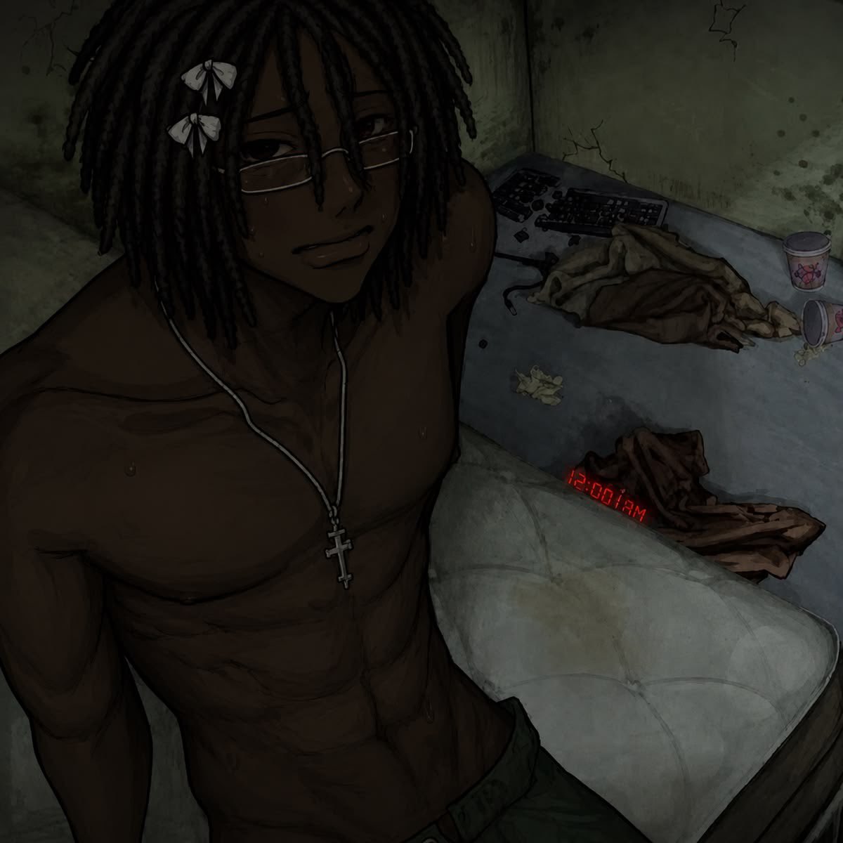 freakslk's tweet photo. intro to #nsfwtwt #nsfw ˚₊✩‧
♡ 20
♡ black
♡ dom
♡ nerd
‧₊ ♡ &amp; ↻ ifb funny ppl https://t.co/tVNGi359Hh