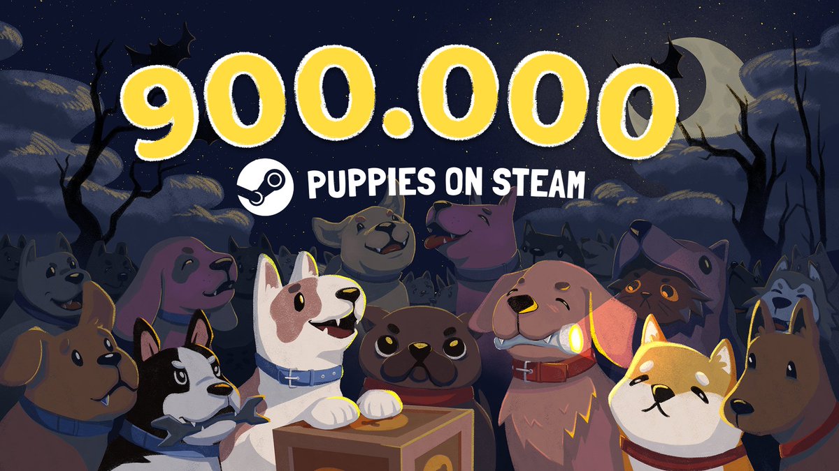 lazyflockstudio's tweet photo. During Gamescom, Haunted Paws reached another huge milestone - over 900,000 wishlists on Steam!

This is absolutely insane for our small team. Thank you so much to everyone who has supported us and been part of this journey! https://t.co/L9BR6wZyc9