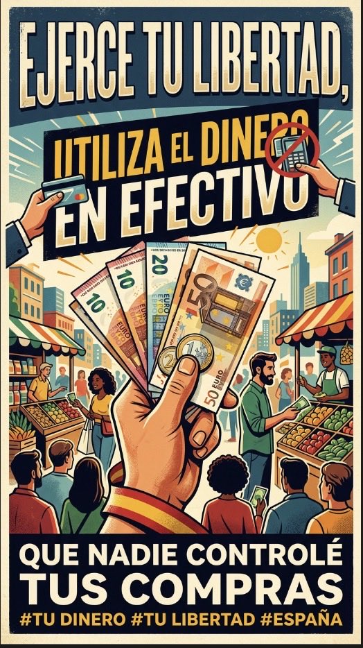 ElsaBanister's tweet photo. Cada vez que usamos dinero plástico digital, no solo nos están cobrando de más, además coartan nuestra libertad de elegir sin que nadie controle nuestros gustos y gastos. Súmate al #EFECTIVO , La única forma de que no nos controlen. #Libertadreal #Notevendas #kitdesupervivencia https://t.co/4ZUgbPGiqe