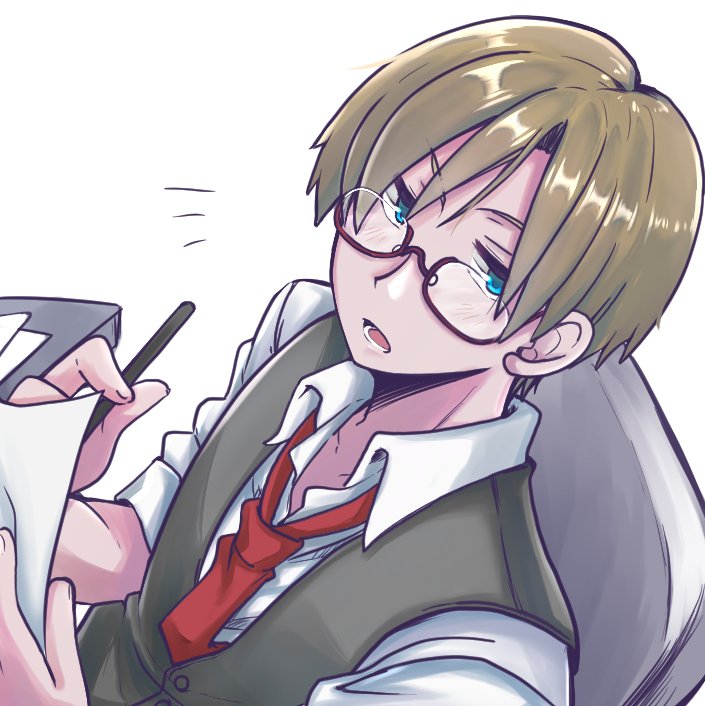 Nagi_oo9's tweet photo. 眼鏡とワイシャツ＋ネクタイのレオン(二枚目は眼鏡取ったver) https://t.co/2thm8hJGXJ