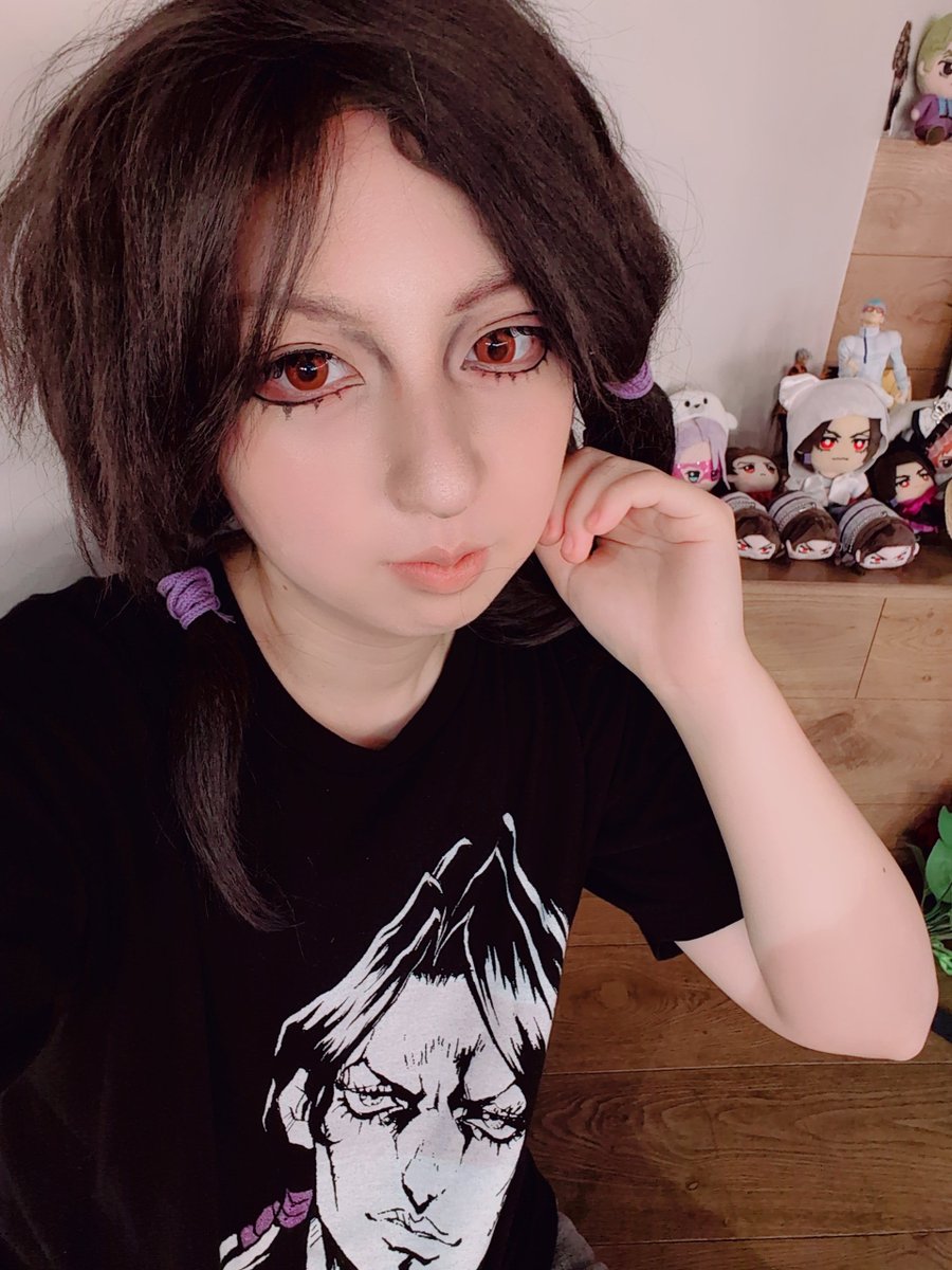 11Misa_2D's tweet photo. おそくほう！ョョメイク会2回目参加させていただきました！！✨

今回は衣装とウィッグをお借りして3キャラやりました〜下まつげの書き方を教えてもらい目元がバチバチになってます✨また次回も参加したい、というかします！！

 #ョョメイク会 https://t.co/fbN4KQpd2z