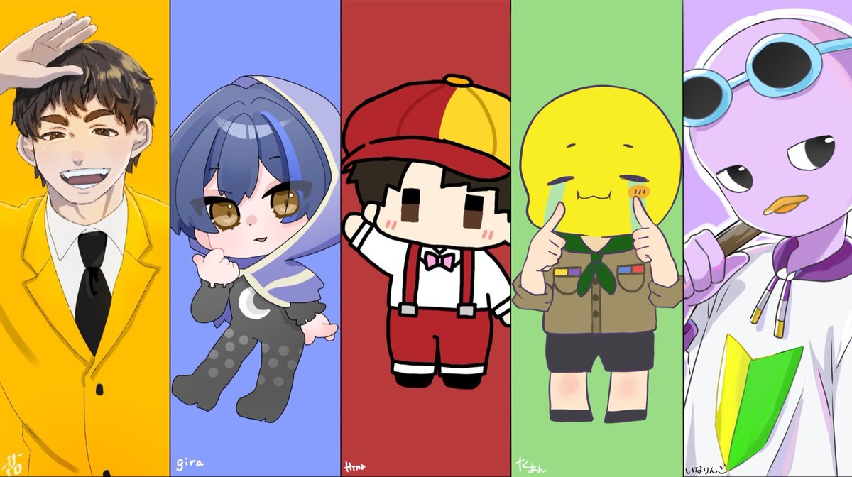 satou_bon's tweet photo. #ニンイチ 全員揃いました👏
サム小林さん…砂糖
青凪くん…ぎらさん@gira13434051 
ぽるくん…いなりんご2さん@inarinrin31v 
あるたろうくん…ヒナさん@___hnt55_ 
むぎぼーくん…たくあんさん@kumadaizi 
メンション失礼します！
初めて絡む方ばかりで参加頂き本当にありがとうございました😭 https://t.co/kgkBPxp6uM