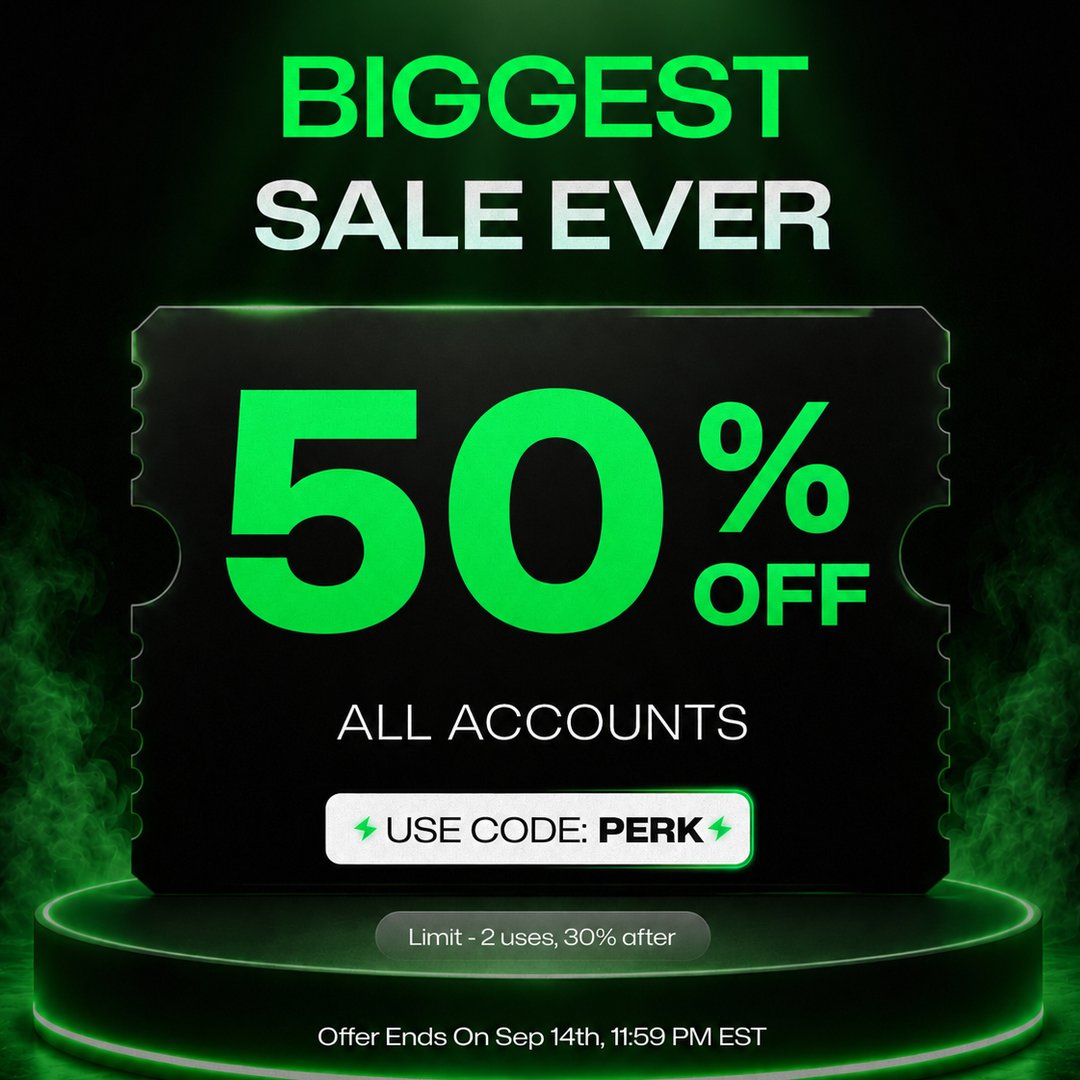 PropFirmPerk's tweet photo. Tradeify 50K Account for only $73

Pass the 1 Day Growth Account

Use Code: PERK

Get yours here: https://t.co/sDPbCUfmJd