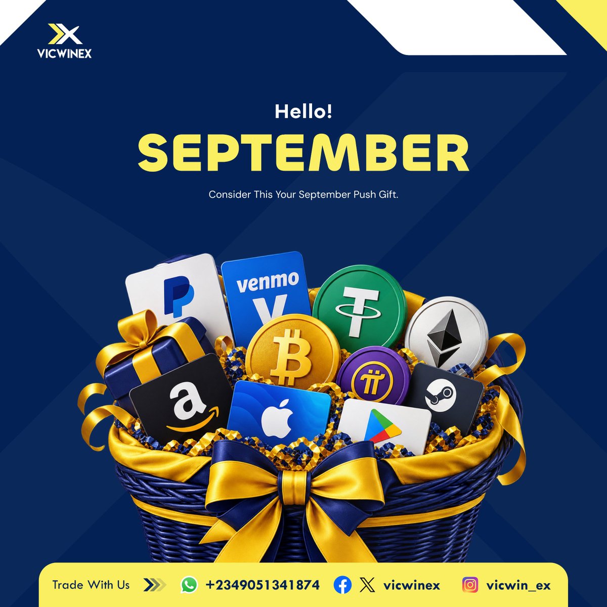 Vicwinex's tweet photo. New Month. New Gains. 🚀

September is here, and it’s time to see the fruits of your hustle!

To every trader charting the markets, vendor managing risks, and to every dedicated freelancer, may your strategies pay off and your portfolio hit new highs this month. 

Keep building, keep trading, and let’s secure those wins together.

Happy New Month! ✨