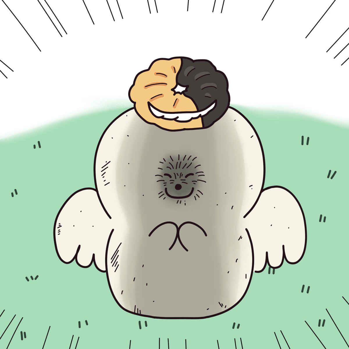 marumarumaruki_'s tweet photo. 今日のおえかきなのです🎨

ちいかわ - 天使地蔵 https://t.co/1ICaIfKNh9