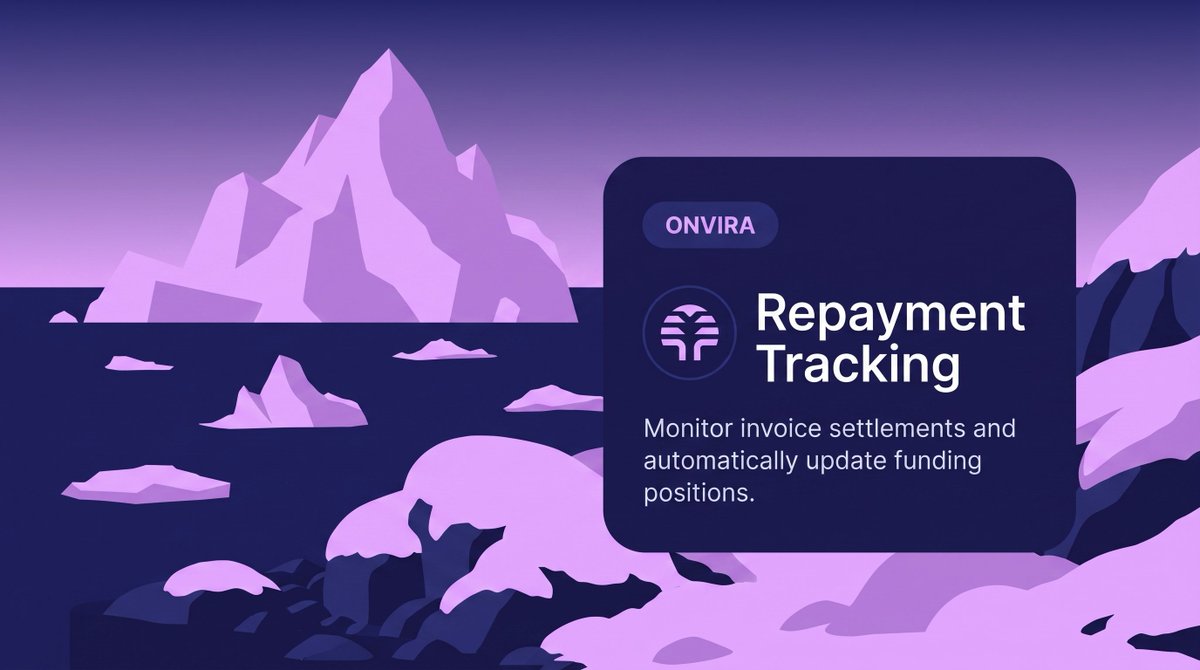 OnviraFund's tweet photo. Funding does not end when capital is deployed.

Onvira tracks invoice settlements and updates funding positions as businesses repay, keeping the lifecycle of each funded receivable visible and organized. https://t.co/CCjrqaGoGn