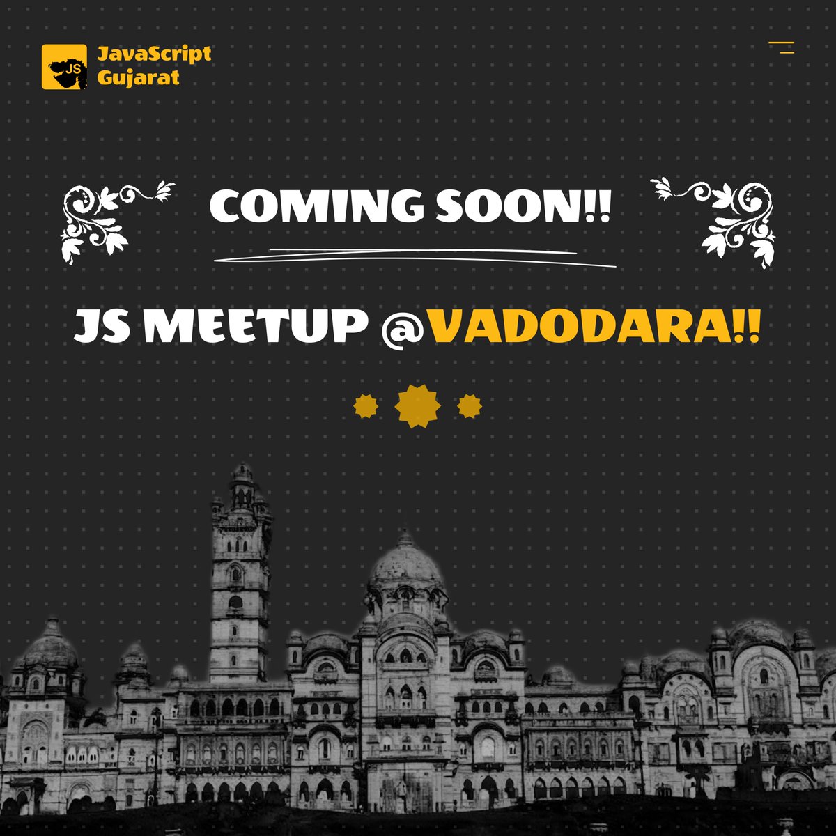 jsgujarat's tweet photo. 🚀 Vadodara, are you ready? 👀
Something exciting is coming your way!
JavaScript Gujarat is bringing a JS Meetup to Vadodara! ⚡
Connect. Learn. Share. Build. 🤝
📍 Vadodara
🔥 More details coming soon!
Stay tuned! 🚀
#JSGujarat #JSMeetup #Vadodara #JavaScript #GujaratTech https://t.co/UOQY0dQPae