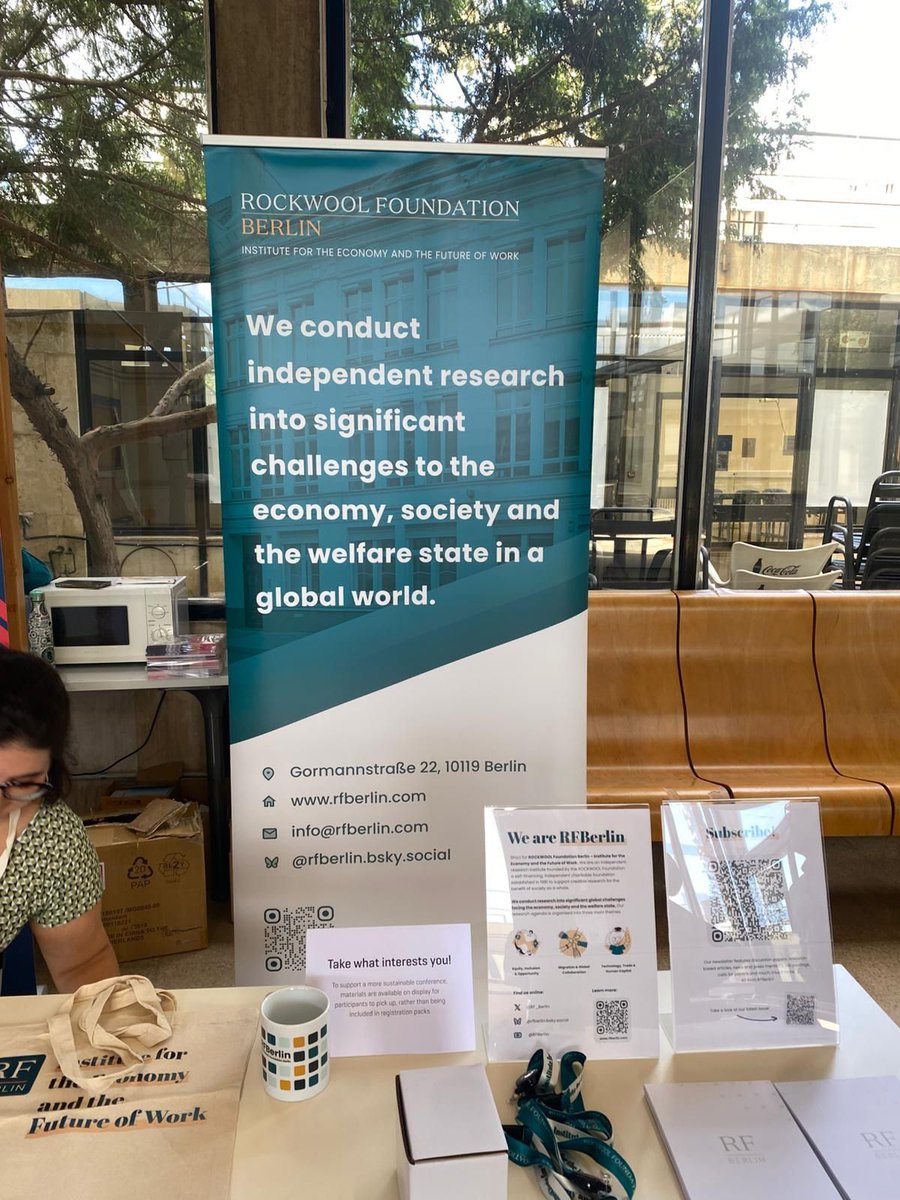 RF_Berlin's tweet photo. We are at the EALE Conference in Barcelona! 🌍️ 
Our researchers are joining the conference this week. If you're attending too, come by our info stand. Learn more about our work, ask us any questions, or simply say hi.👋 See you there! https://t.co/nDVQt10WLx