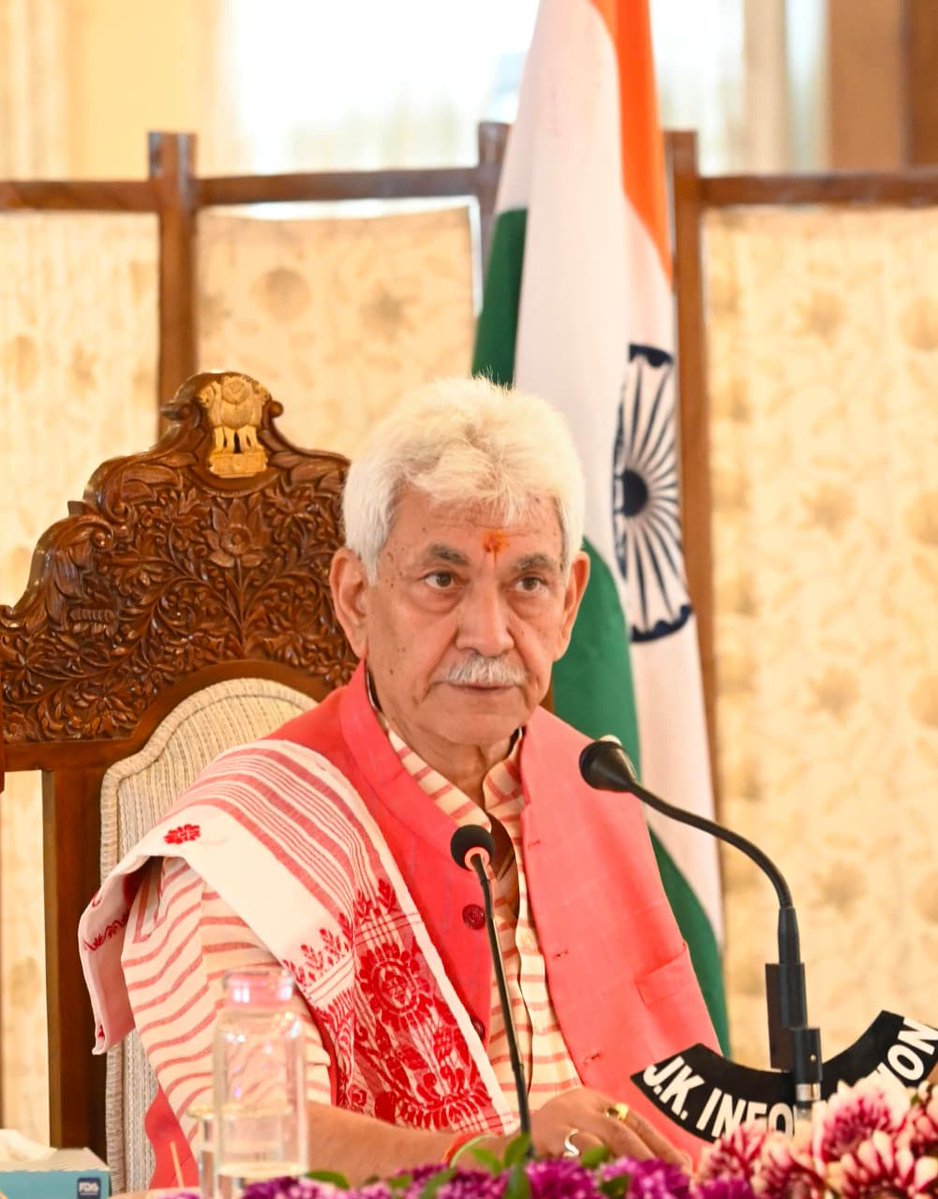manojsinha_'s tweet photo. Chaired a high-level review meeting with senior officials to assess the security apparatus and strategic preparedness across the J&amp;K UT. https://t.co/tZ5IsKsIxM