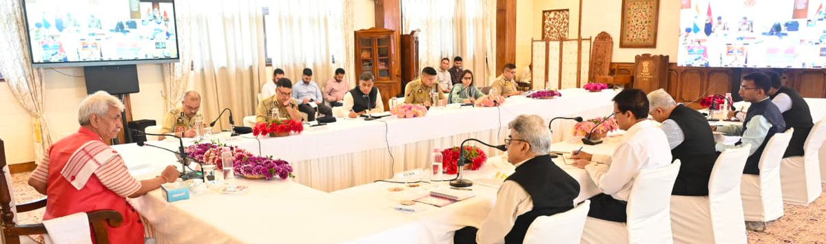 manojsinha_'s tweet photo. Chaired a high-level review meeting with senior officials to assess the security apparatus and strategic preparedness across the J&amp;K UT. https://t.co/tZ5IsKsIxM