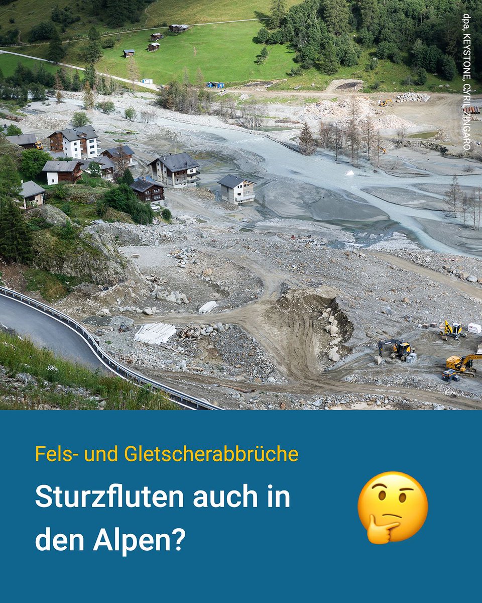 WetterOnline's tweet photo. 🏔️ Könnte eine Sturzflut wie in Nepal auch in den Alpen passieren? Grundsätzlich ja. Große Fels- und Gletscherabbrüche gab es dort bereits mehrfach – etwa 2025 im Schweizer Bergdorf Blatten. 🧊
Mehr dazu im WetterTicker: 👇
👉 https://t.co/WyqCjbrhD7
#Alpen #Sturzflut https://t.co/9pUhnCQsQw