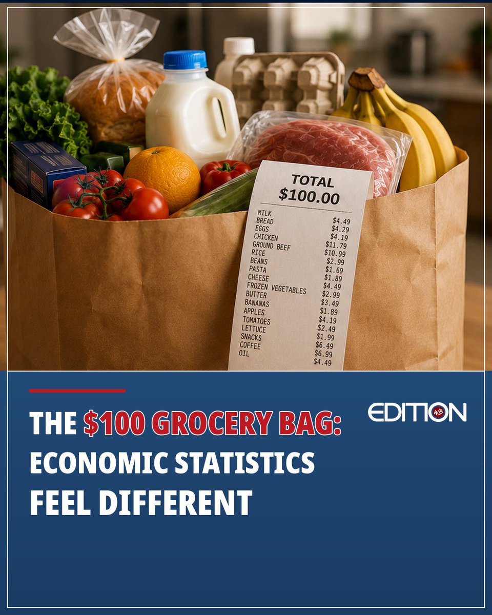 WBEdition's tweet photo. The $100 Grocery Bag: It Feels Different 🛒💰🥦🇺🇸

The $100 Grocery Bag: It Feels Different 🛒💰🥦🇺🇸

READ STORY 📲 https://t.co/UComaUkO7w

#Economy #AmericaFirst #Food #WBEdition #WBEditionMagazine https://t.co/gZHeCQNwBU