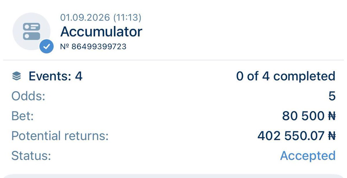 JustDirmax's tweet photo. Sharp 5 Odds on 1XBET ⚽️✅✅

BOOKING  CODE: 1NSNS
             
Not on 1XBET? Register Via: https://t.co/iPp9iHEiPT

Promo code: JUSTDIRMAX

Use the promo code to get 100k bonus on first deposit

300%BONUS✅ https://t.co/jqeSN038b3