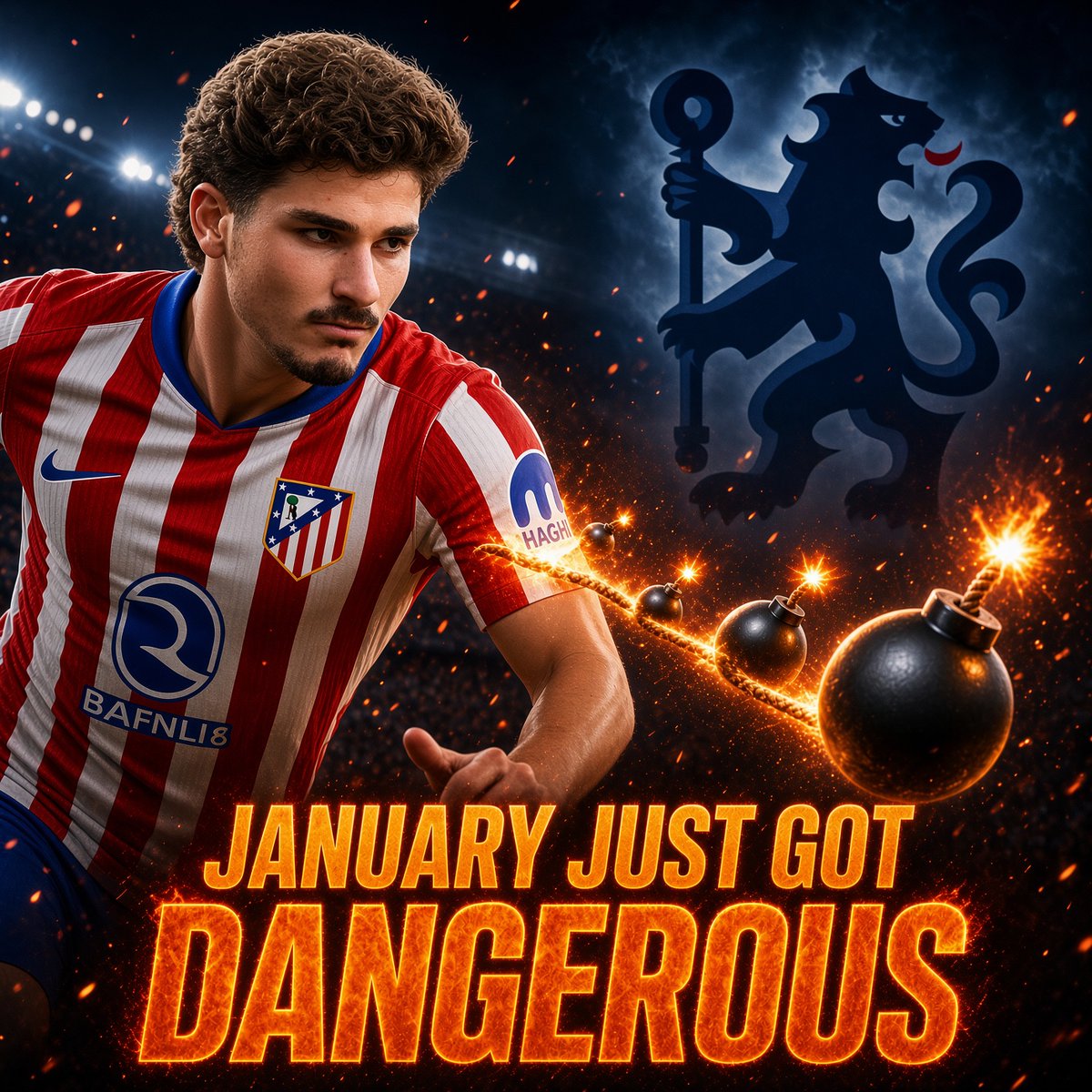 indykaila's tweet photo. EXCLUSIVE 💣💣💣

Julián Álvarez is staying at Atlético Madrid… FOR NOW.

But Chelsea have just issued a direct warning:
“We’re coming for him in January.”

Talks are already happening. The chase is on.

January just got dangerous. 🔥 https://t.co/BfnxLpWZqk