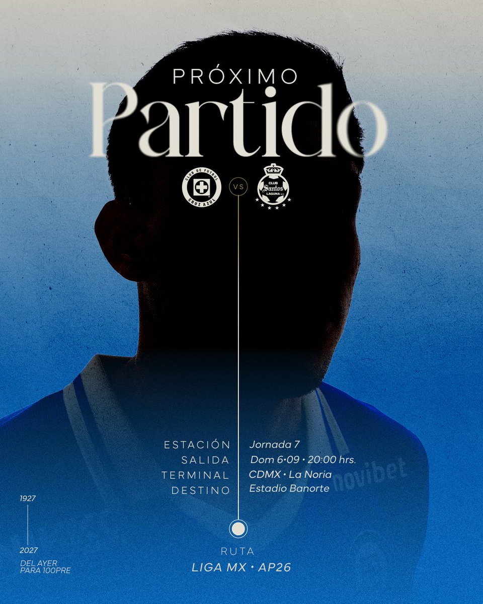 CruzAzul's tweet photo. NUESTRO PRÓXIMO PARTIDO

🆚 Santos 
📆 Domingo 6 de septiembre 
⏰ 20:00

🎟️ https://t.co/2Bdy7DhhcA https://t.co/m3MukT6eOn