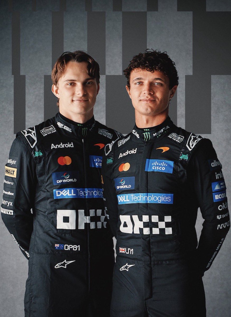 ln4norris's tweet photo. all black suit for monza &amp; madrid. https://t.co/zvSYTgrm1F