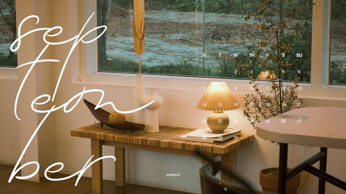 and6ys's tweet photo. September 2026 wallpapers 📂
〰️ by ig: andays.irl / free to use ✿
〰️ over 30+ designs: month, calendar, quote
〰️ for desktop, ipad, and phone

🔗 download here: https://t.co/TzvIcFkbrZ https://t.co/H3jOFblVeL