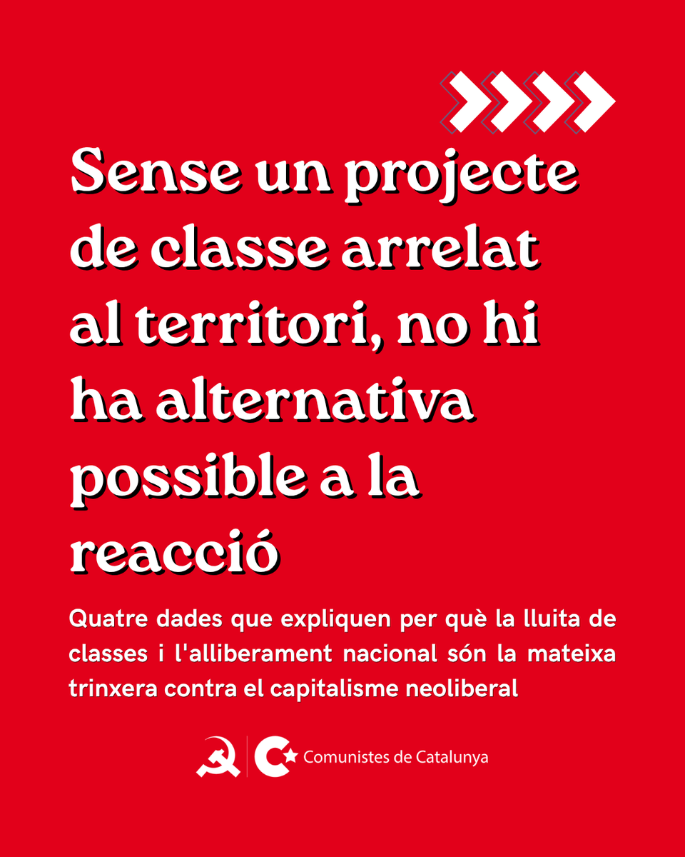 comunistes's tweet photo. De qui és, realment, aquest país? No de qui en fixa el lloguer, de qui en decideix la llengua de treball o de qui en gestiona la sanitat i l'energia.

Quatre dades sobre qui decideix sobre Catalunya, i qui en queda sempre fora. https://t.co/KzsnPF60Q1