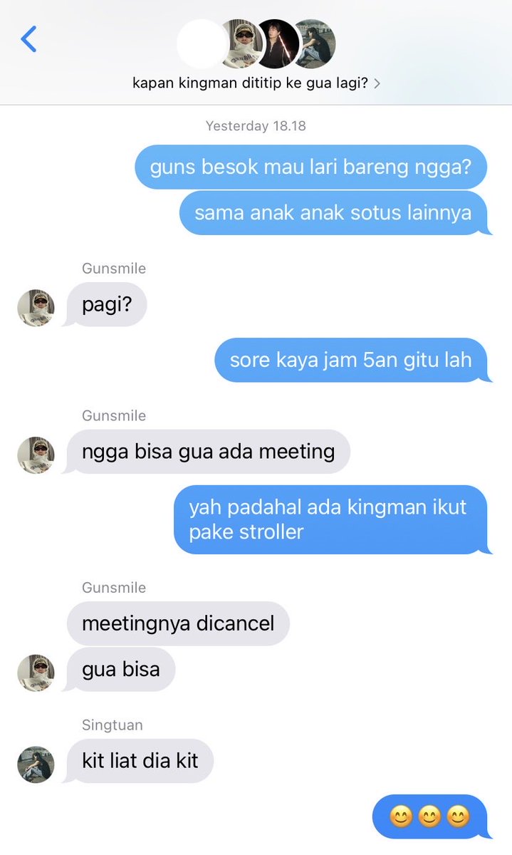 skithereens's tweet photo. konon katanya begini jadinya chat sehari hari mereka di kristsingto kingman #singkitau feat. uncle gunsmile https://t.co/qtG6F6uneH