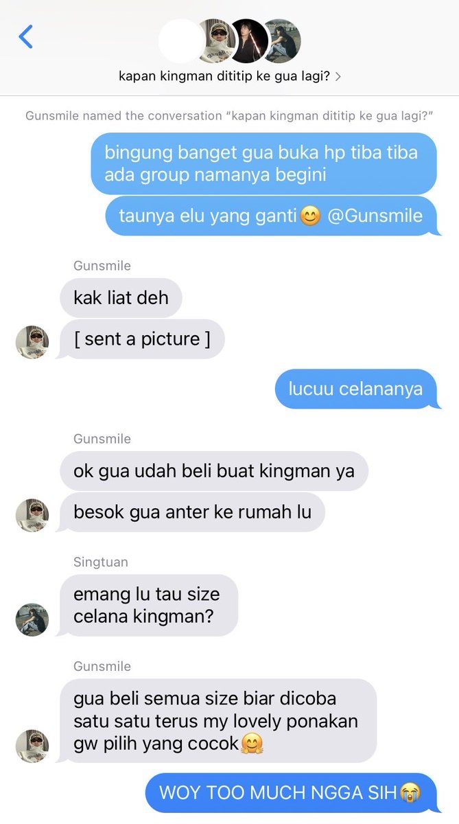 skithereens's tweet photo. konon katanya begini jadinya chat sehari hari mereka di kristsingto kingman #singkitau feat. uncle gunsmile https://t.co/qtG6F6uneH