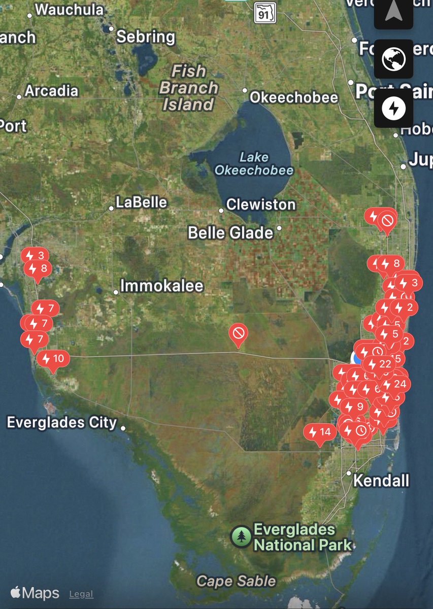 captngadget's tweet photo. @elonmusk Elon, your company is doing a shitty job building Superchargers in South Florida, the ONLY supercharger between Fort Lauderdale and Naples has been completely down for days with no end in sight, plus there are no other superchargers nearby unless you go back east: https://t.co/DoSsKkL60c