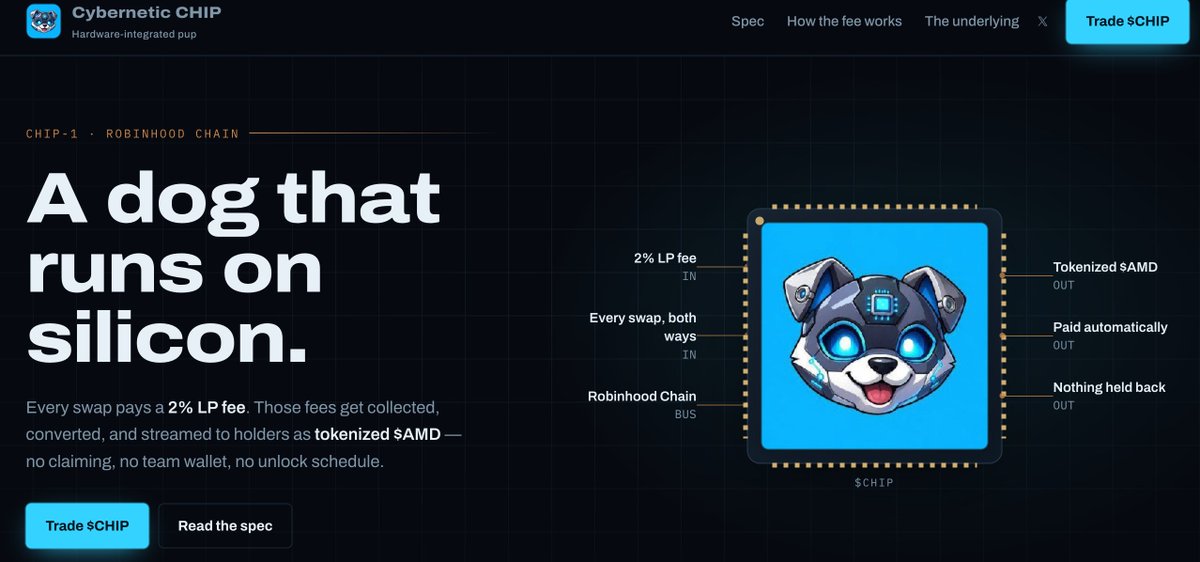 CHIPxAMD's tweet photo. Woof... $CHIP website is live at https://t.co/Ri9XQr8SUK, our little pup is also X verified! https://t.co/qFUWE3qnfI