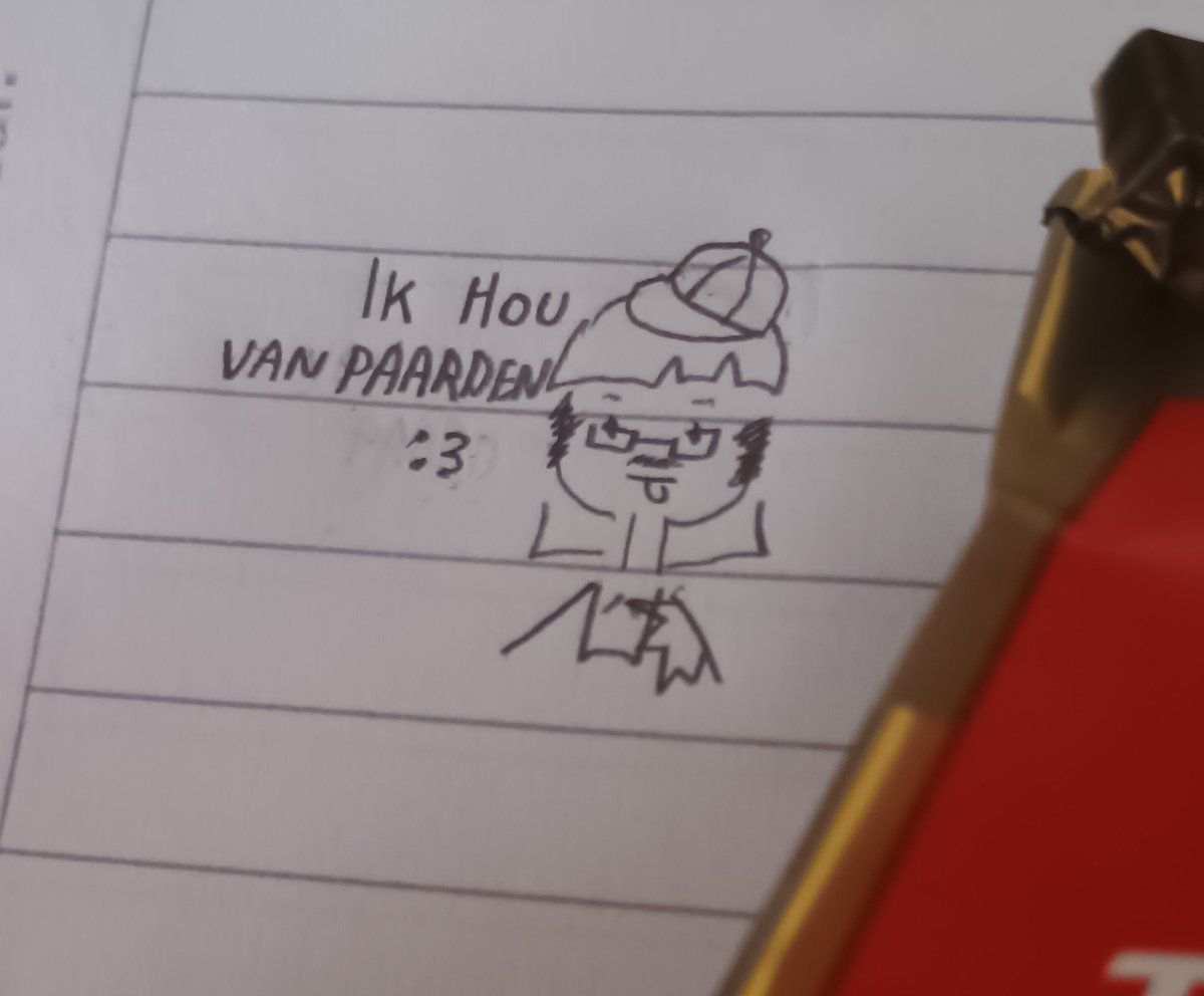 imstukintrafik's tweet photo. is that mini joost 👀 on my school notebook 👀 how did he get there 👀 https://t.co/x4ngoM2rza
