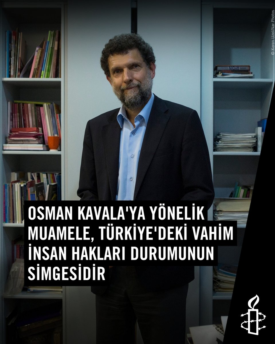 aforgutu's tweet photo. Avrupa İnsan Hakları Mahkemesi Büyük Dairesi geçen hafta, Türkiye’deki önde gelen insan hakları savunucusu Osman Kavala'nın davasında önemli bir karar verdi.

⚖️ AİHM, Türkiye yetkililerinin kötü niyetini kınadı ve Kavala'nın yaklaşık dokuz yıldır siyasi güdümlü bir dava nedeniyle hukuka aykırı olarak cezaevinde tutulduğuna hükmetti. Bunun sonucunda, Kavala hakkındaki mahkumiyet kararının geçersiz kabul edilmesi gerektiğini belirtti ve Kavala'nın derhal serbest bırakılmasını istedi.

📌 Dava, gerçek ve varsayılan muhalefete yönelik baskılar kapsamında yargının nasıl araçsallaştırıldığının simgesidir.

🛑 Bu muamele, devam eden daha geniş çaplı otoriter baskının bir parçasıdır ve bu bağlamda siyasi muhalefeti bastırmayı, muhalif sesleri susturmayı ve sivil toplumun hareket alanını ciddi ölçüde kısıtlamayı amaçlayan eşgüdümlü çabalar ortaya konulmaktadır.

 ❗Osman Kavala davası, insan haklarının korunmasına ilişkin Avrupa sistemi için bir turnusol kağıdıdır. Halklar ile hükümetleri ve kurumları, Türkiye'de kötüleşen insan hakları durumuna direnmeli ve bu gidişatı tersine çevirmelidir.

Yazının tamamı 👉  https://t.co/KTB356agMc