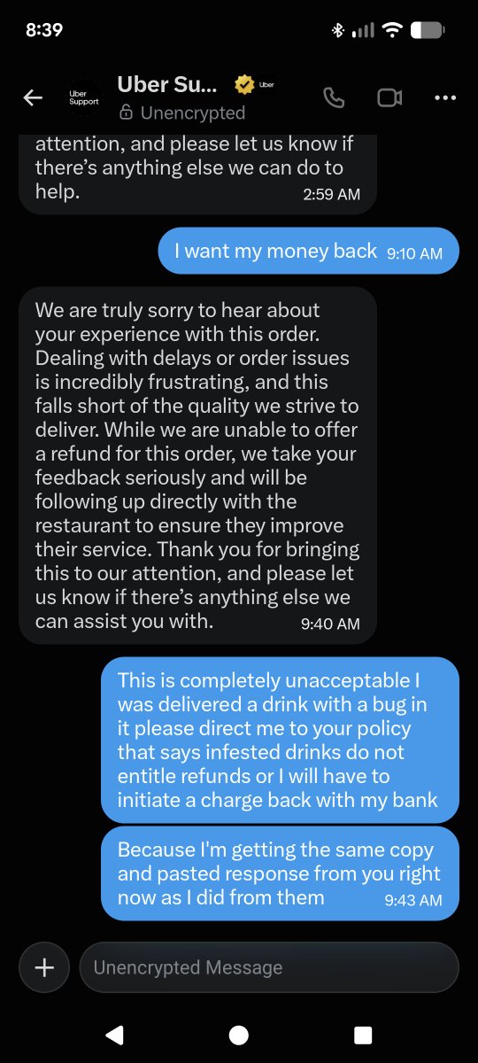 Tokyo87619732's tweet photo. Why are you guys giving me the exact same cookie cutter response here what was the point of doing you if you are not going to fix the problem 
@Uber_Support https://t.co/y5UDVt3JSe