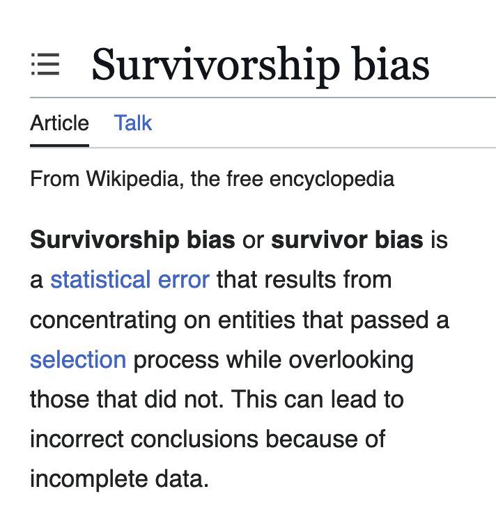 caitoz's tweet photo. People who believe capitalism is working out great are just sloppy thinkers who’ve fallen victim to survivorship bias and the just-world fallacy.

Survivorship bias is when your analysis focuses on those who made it while ignoring those who didn’t. You got a decent job, bought a house, and are now living comfortably, which means the system works fine and there must be something wrong with anyone who can’t thrive under it.

All the people who work just as hard as you do but still find themselves struggling go completely missing from your perspective. All the people who are just as clever and resourceful as you but haven’t found financial stability are conveniently overlooked. Everyone whose business venture failed instead of thriving, everyone who got laid off instead of promoted, everyone whose family circumstances were less fortunate than yours, everyone who has a race, gender, disability, or socioeconomic situation which makes their life harder than your own, simply doesn’t factor into your understanding of the way things work.

You got lucky, and you can point to other people who got lucky, and you use those examples to hide from the inconvenient reality that it could just as easily have been you who got the shit end of the capitalism stick. You see a guy out your window sleeping on the sidewalk and you tell yourself there’s a perfectly good reason why you’re in here while they’re out there, and in order to make that cognitive tango work inside your head you have to tell yourself a fairy tale.

That’s where the just-world fallacy comes in. The just-world fallacy is a cognitive bias which assumes that everyone gets what they deserve: that good things happen to good people and bad things happen to bad people.

The appeal of this fallacy is that it gives us a sense of control. It allows us to believe that nothing bad will happen to us if we just do the right thing and avoid making stupid mistakes. It also allows us to believe that we deserve all the good fortune life has brought us, and that the poor exist because they’re not as virtuous and wise as we are.

The trouble with the just-world fallacy is that it only works if you don’t think about it too hard. Anyone who’s been alive for a few years knows that bad things happen to good people and good things happen to bad people. We’ve all seen it countless times, with people we know personally. The world simply is not fair. If you are doing well under the current system, it’s only because your luck has held out. You have what you have because of sheer dumb luck.

If you can get real with yourself about this, you will understand why the system needs to change. A system which insists upon maintaining a very large tier of society who must stress and struggle throughout their lives is not a just or moral system. It cannot be defended by anyone with a rational mind and a well-formed conscience.

People who oppose the movement toward a more equitable society often accuse socialists of “jealousy” and “greed”, but that’s just projection; it is their own greed and selfishness which prevents them from sincerely reckoning with the unjust nature of the society they coincidentally wound up on top of. It is true that those who support socialism are frequently less economically privileged than the average capitalism proponent, but that’s only because they have a reality-based perspective on the abusive nature of the capitalist status quo.

Those who have been fortunate under capitalism often have a harder time forming a reality-based understanding of the system they live under, because they have to fight their way through all the comfortable cognitive biases which insist that everything’s more or less fine the way it is. If they still insist that capitalism is great, it’s only because their own intellectual laziness, ego, and moral cowardice have prevented them from getting real about their circumstances.