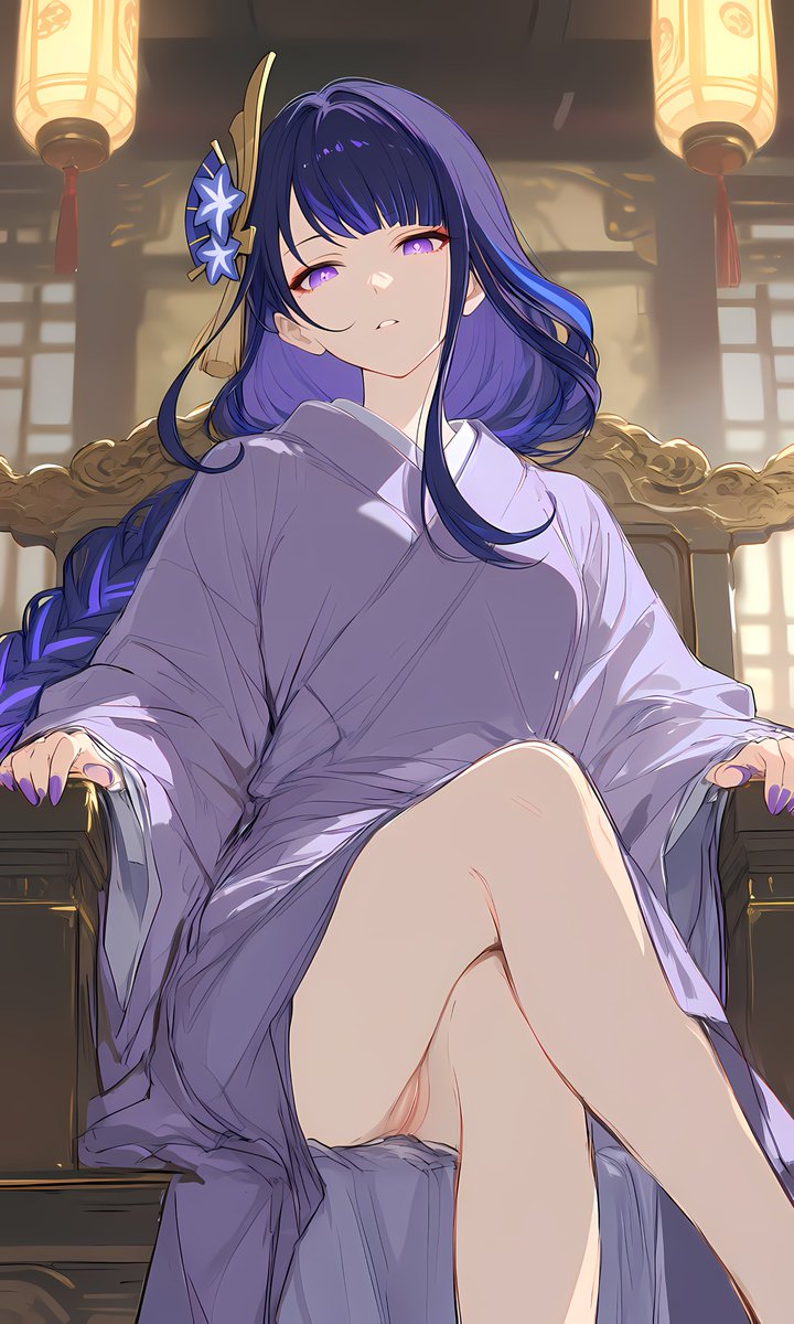 Danid_2026's tweet photo. Raiden Shogun ��� Eternal Elegance 💜⚡

Beneath the warm lantern glow, the Raiden Shogun sits with an elegance worthy of eternity. ✨🌙
NSFW
#RaidenShogun #GenshinImpact #Inazuma https://t.co/xxvJYzxMfr