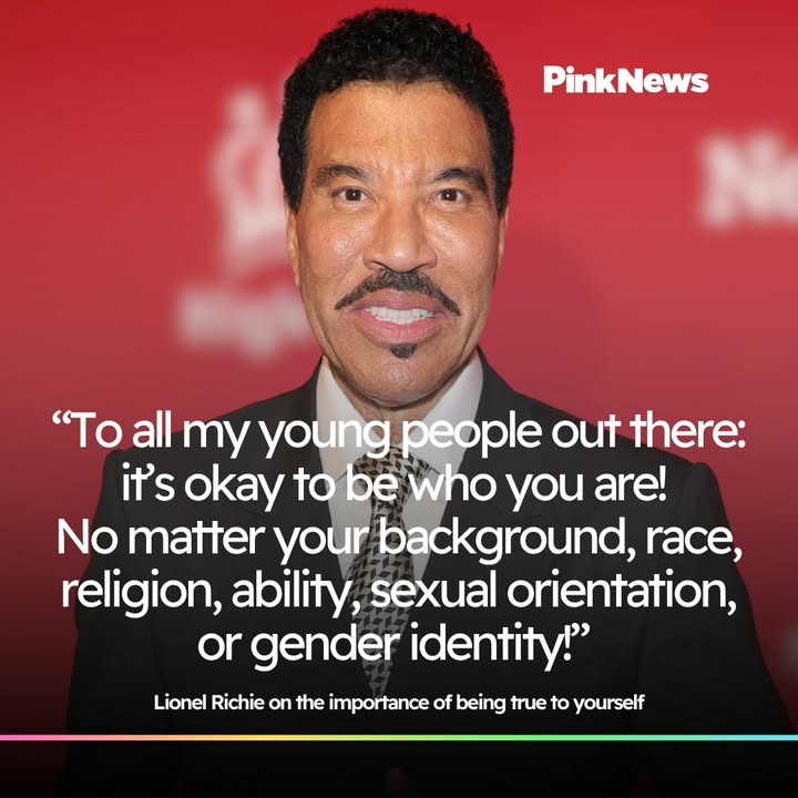 PinkNews's tweet photo. Lionel Richie is a vocal ally to the LGBTQ+ community. 🌈

Back in October 2020, the American singer-songwriter and musician took to Facebook to share an inspirational message in honour of Spirit Day, an annual LGBTQ awareness and anti-bullying movement.

In the post he wrote, “To all my young people out there: it's okay to be who you are! No matter your background, race, religion, ability, sexual orientation, or gender identity!”

📷 Getty