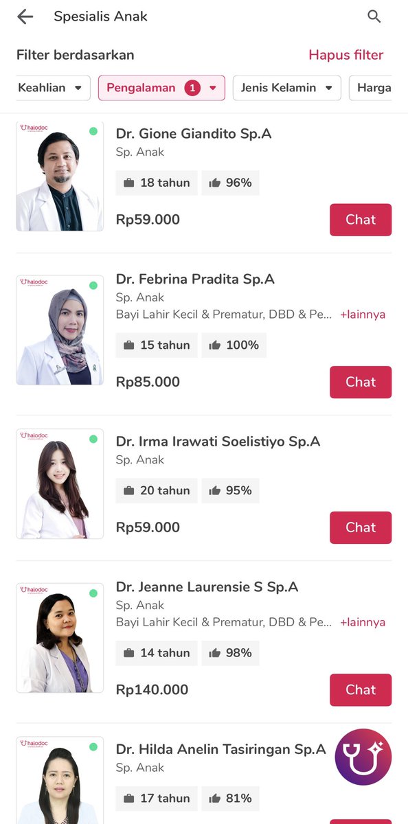 nurmd_'s tweet photo. Butuh konsultasi Dokter, di Halodoc aja simple bisa dimanapun, tinggal pilih sesuai keluhanmu:
Dokter Umum, Sp Anak, Sp Kulit, Sp Dalam, Psikolog dll.

Diskon s.d. 50% (maks. Rp5.000) pakai Kode Kupon: HLDXC1AFDY

Berikut rekomendasi dokter halodoc:

#dokter #zonajajan #promo_X https://t.co/jDvuhqCA0M