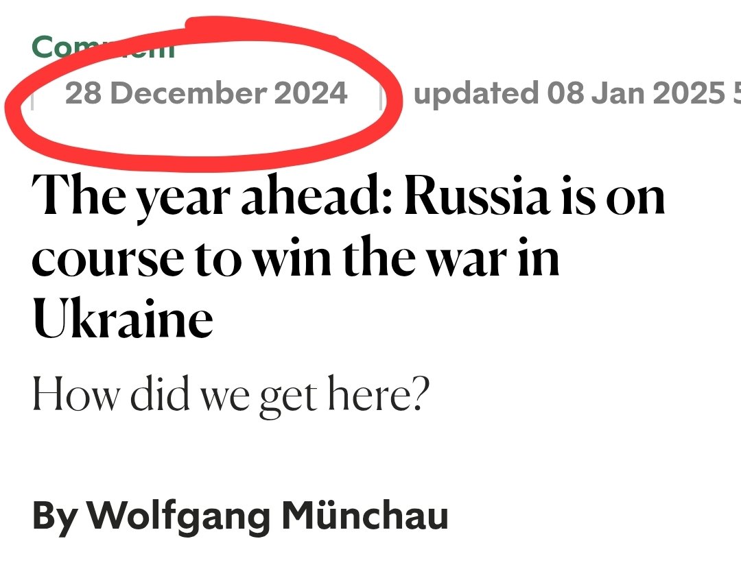 cheapncheerless's tweet photo. We should de-escalate says the guy who was desperately predicting a Ukrainian collapse in 2025 and says that Peace Summits "deserved to fail" because they didn't give enough voice to a multipolar BRICS cacophony?

Colour me shocked he's wishcasting his predictions into reality... https://t.co/GGnzmbRqwh